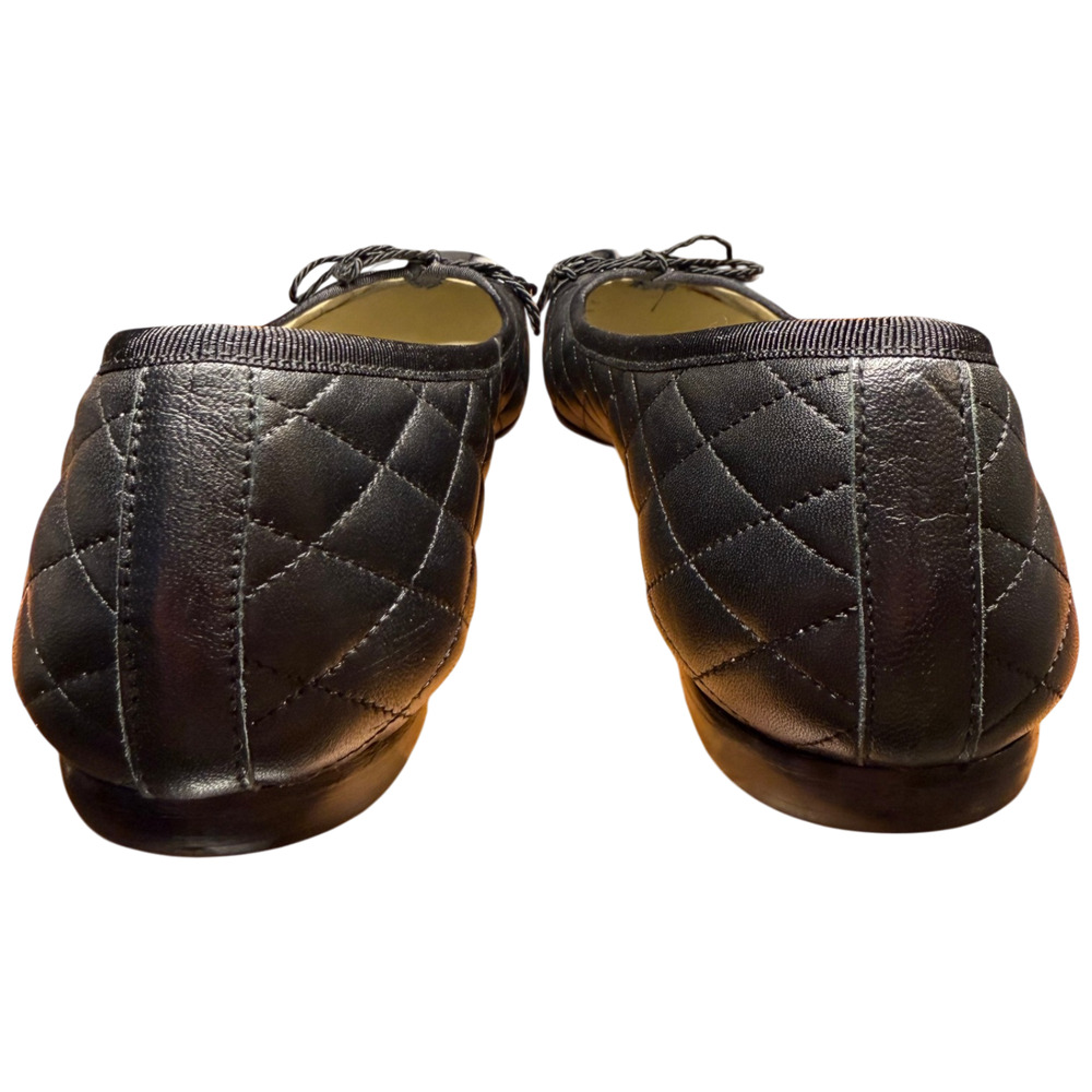 FRENCH SOLE FS/NY Passport Women's 9.5 Black Ballet Flats Leather Sole Comfort - Picture 6 of 12